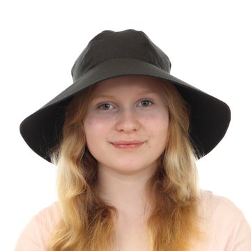 Leinenhut mit breiter Krempe &ndash; Schwarz