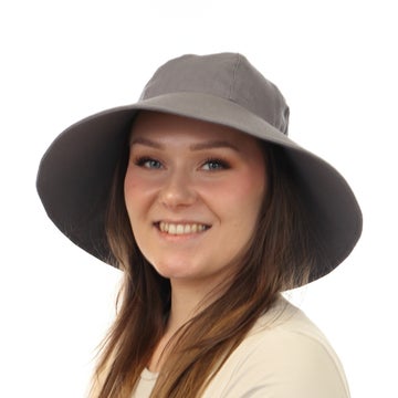 Leinenhut mit breiter Krempe &ndash; Grau