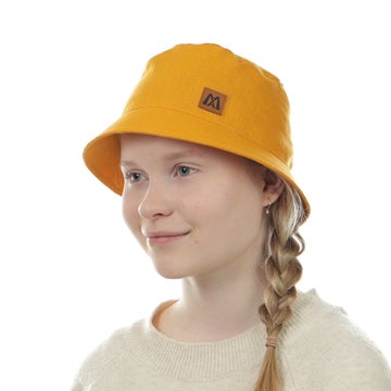 Bucket Hat &ndash; Leinen, Ocker