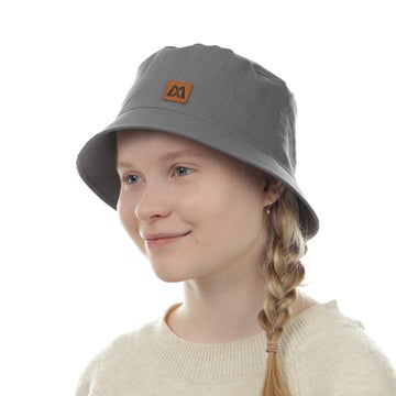 Bucket Hat &ndash; Leinen, Grau