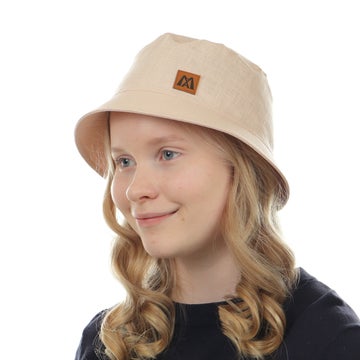 Bucket Hat &ndash; Leinen, Peach Smoothie