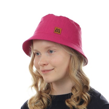 Bucket Hat &ndash; Leinen, Pink