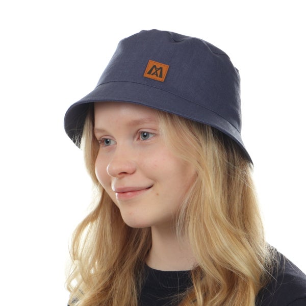 Bucket Hat &ndash; Leinen, Jeansblau