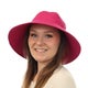 Leinenhut mit breiter Krempe &ndash; Pink